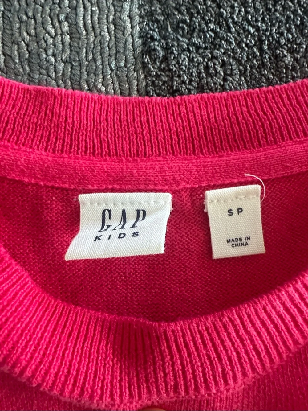 GAP Pink Sweater with Orange/Silver Sequin Star